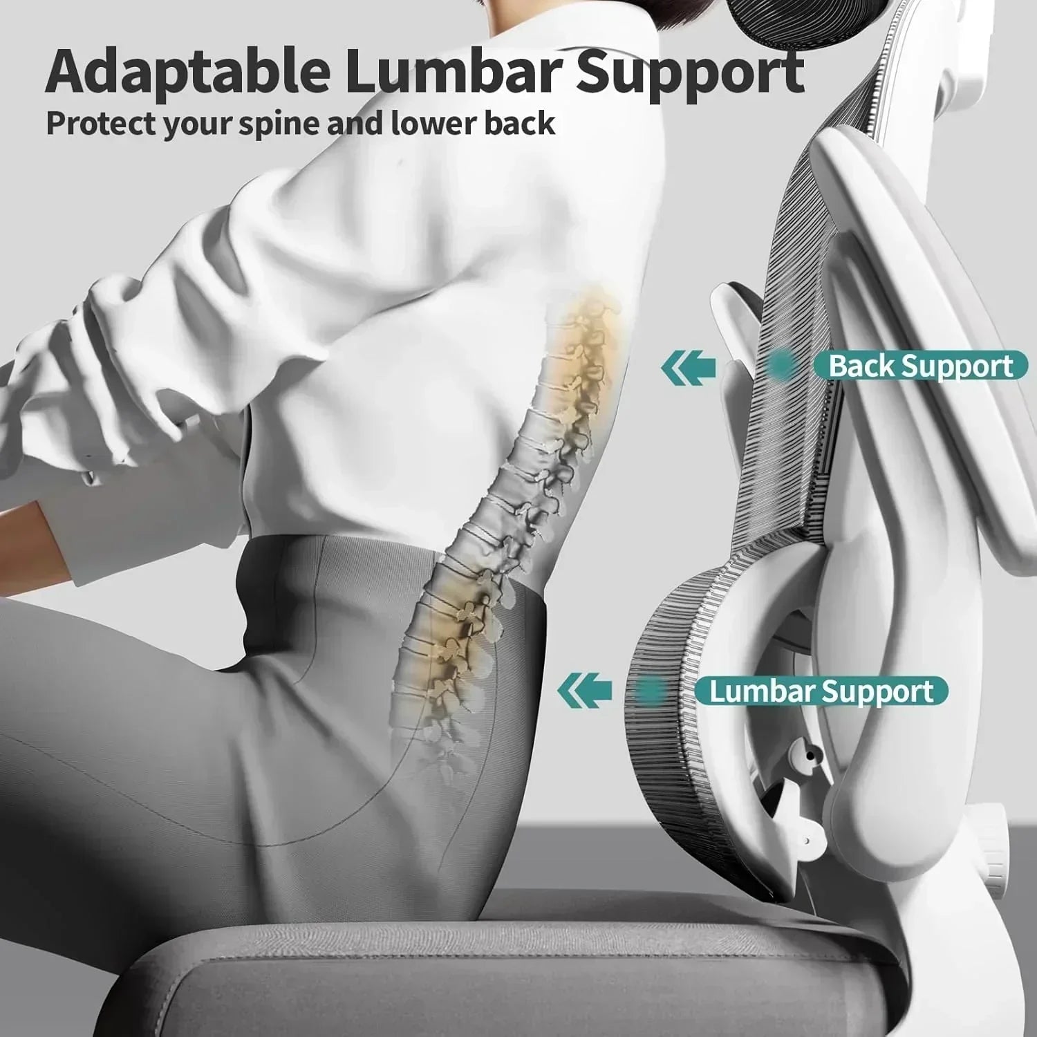 TRALT Office Chair Ergonomic Desk Chair 330 lbs Home Gaming Chair with Wheels