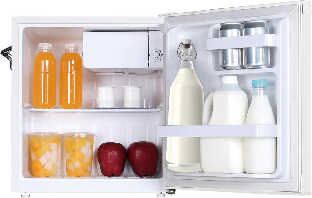 Frigidaire EFR176 Retro Compact Fridge with Chiller Mini Refrigerator with Built-in Bottle Opener for Office, Bedroom, Dorm Room or Cabin, 1.6 cu ft 16 D x 18 W x 18.5 H, Moonlight