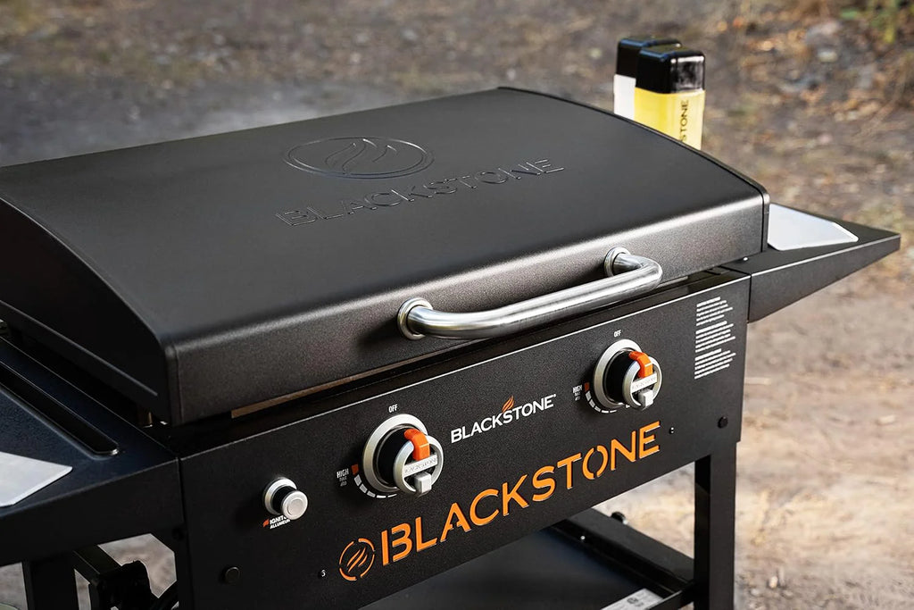 Blackstone 1883 Original 28 Griddle with Integrated Protective Hood Counter Height Side Shelves