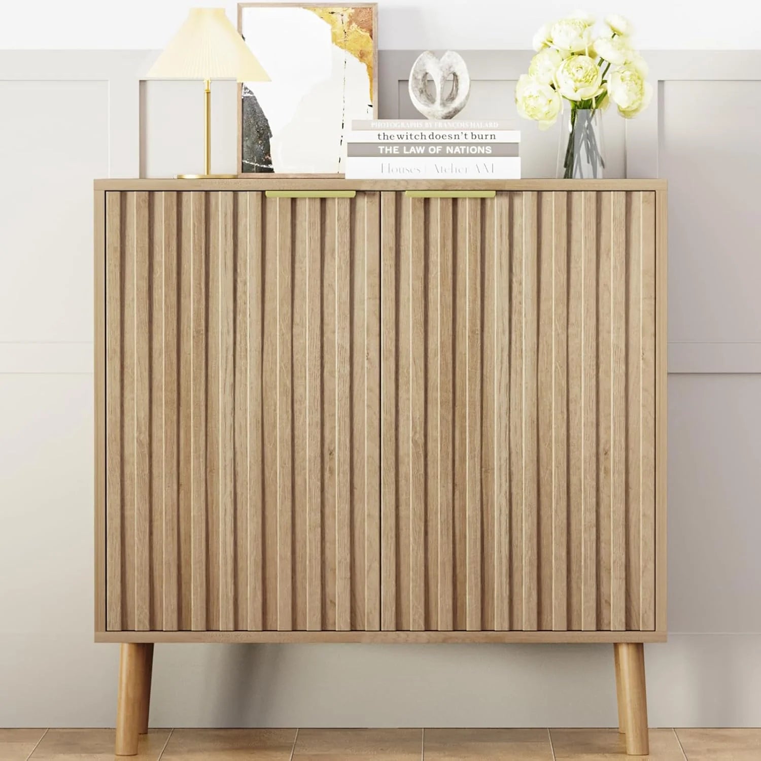 Free Standing Cabinet Black Wood for Living Room, Bedroom, Dining Room, Hallway, Entryway