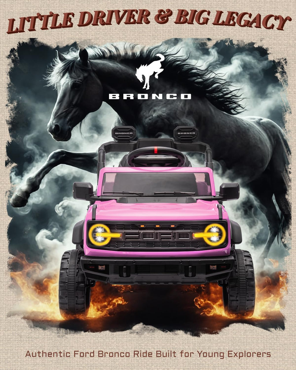 Kids Pink Ride-On Truck Battery Powered Electric Toy Car