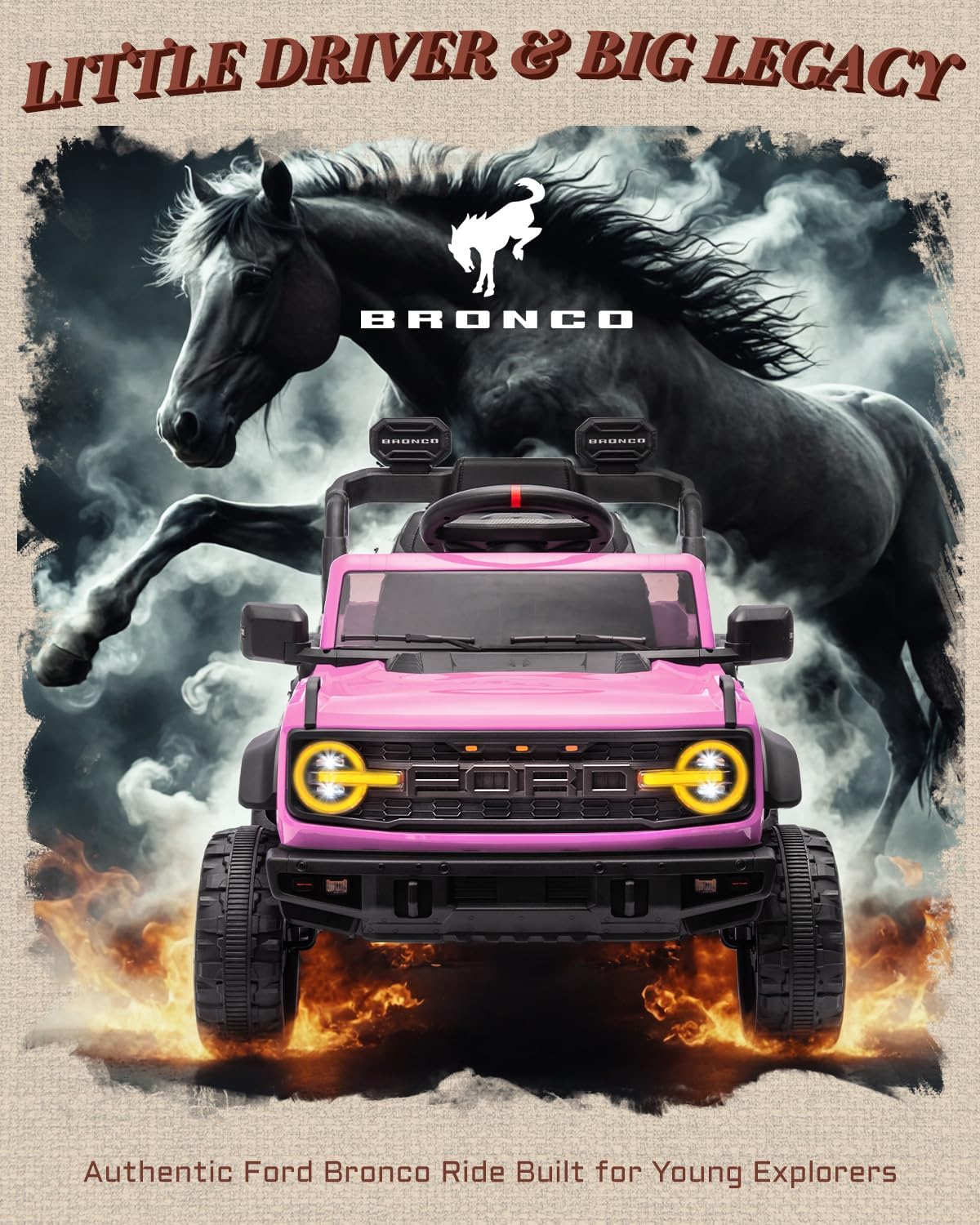 Kids Pink Ride-On Truck Battery Powered Electric Toy Car