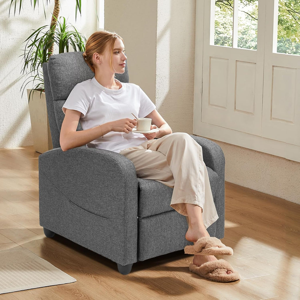 Adult massage recliner adjustable home theater seat modern fabric recliner
