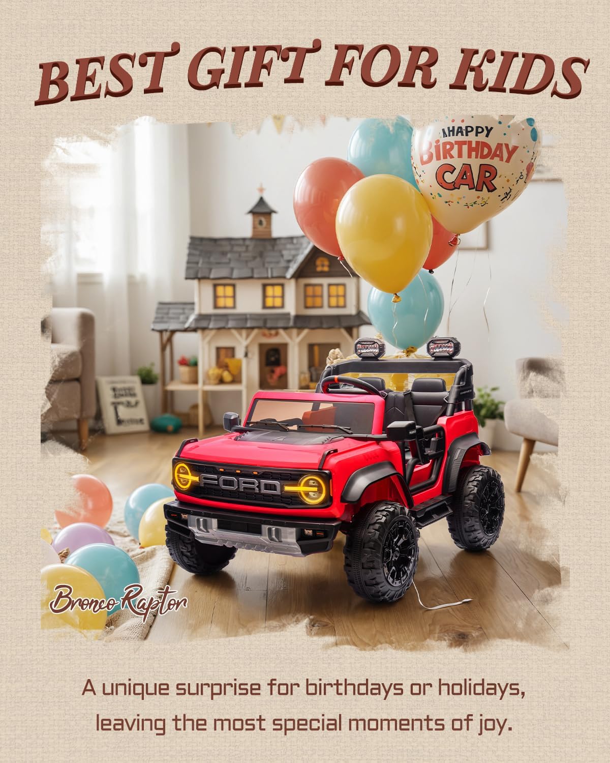 Kids Pink Ride-On Truck Battery Powered Electric Toy Car