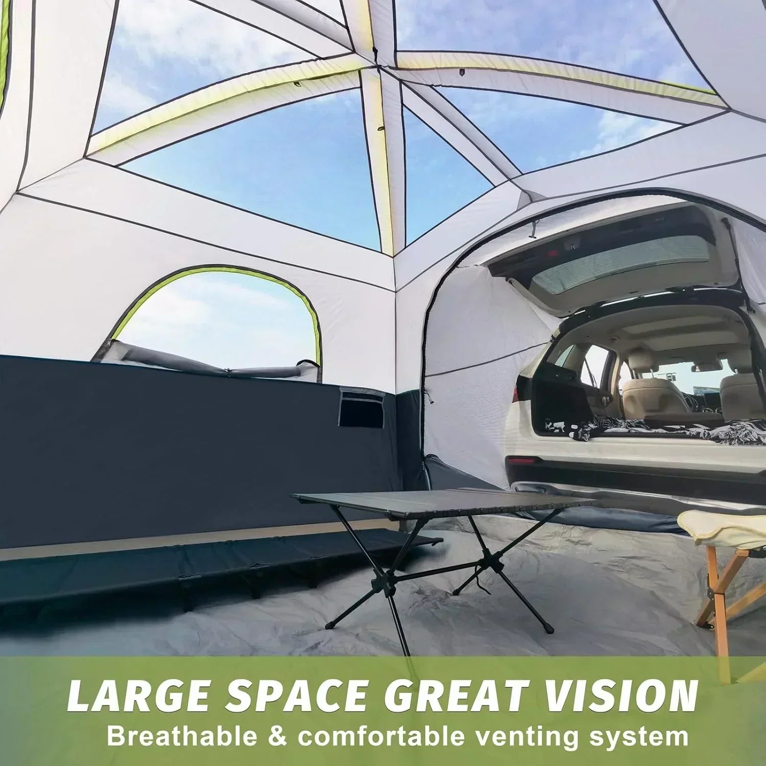 SUV Tent for Camping 6-Person SUV Tailgate Tent - Easy Set Up with Rainfly