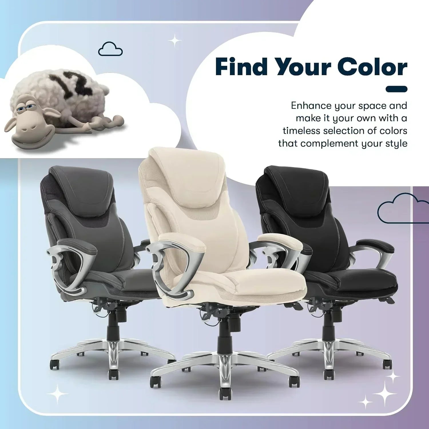Executive office chair ergonomic computer desk and chair
