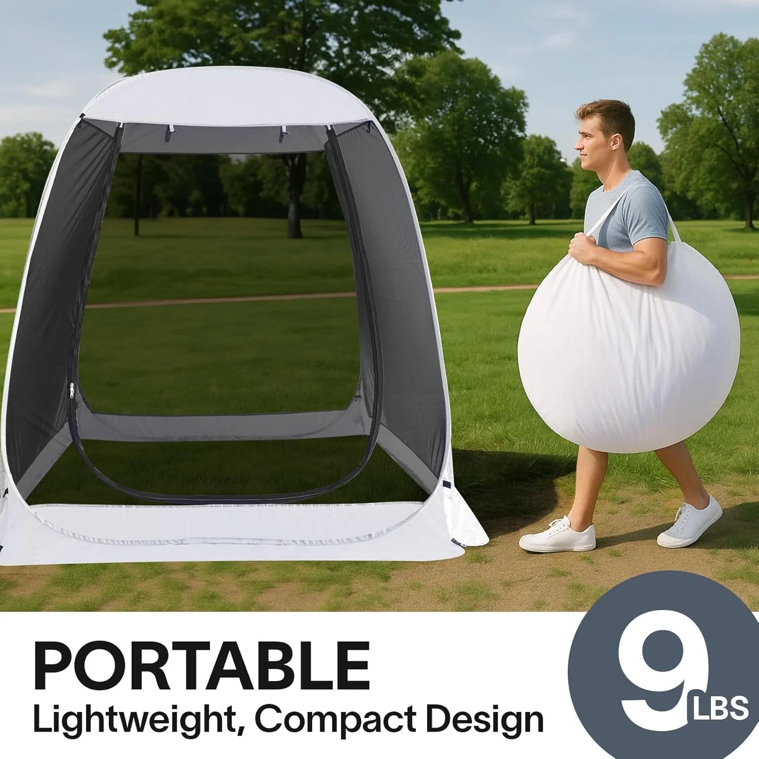 Screen gazebo, sleeps 6-10-15 people Igloo-style canopy tent with mosquito net on the sides Perfect for garden, patio, backyard