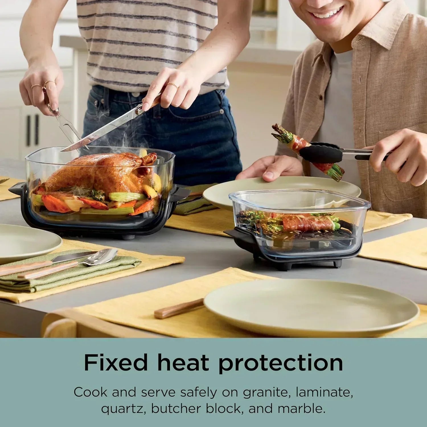 Ninja Crispi 4 in 1 Portable Glass Air Fryer Cooking System 4QT 6 Cup TempWare Glass Containers
