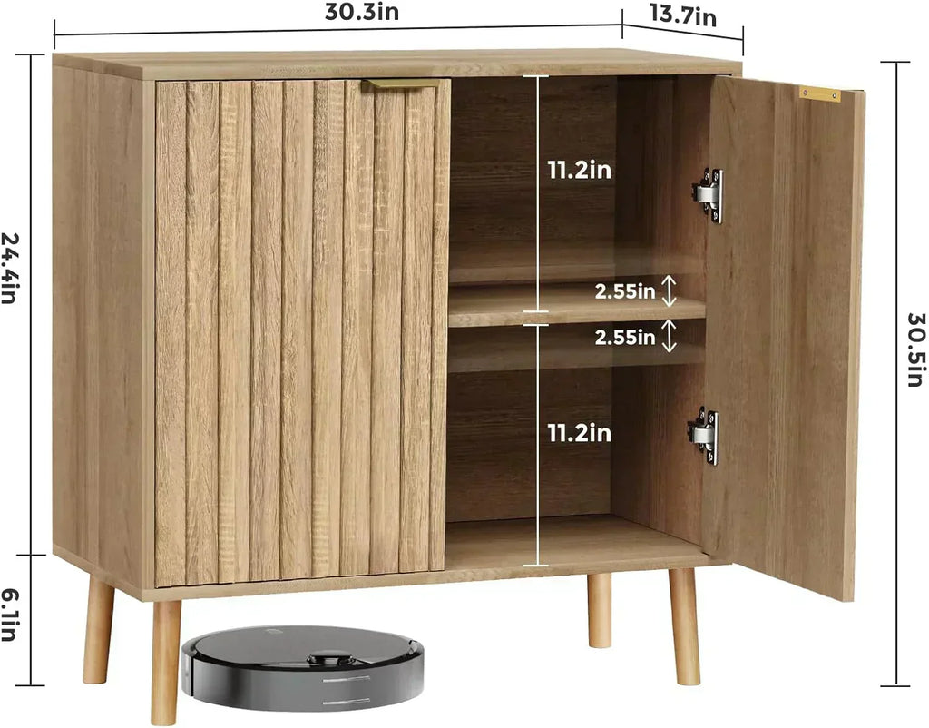 Free Standing Cabinet Black Wood for Living Room Bedroom Dining Room Hallway