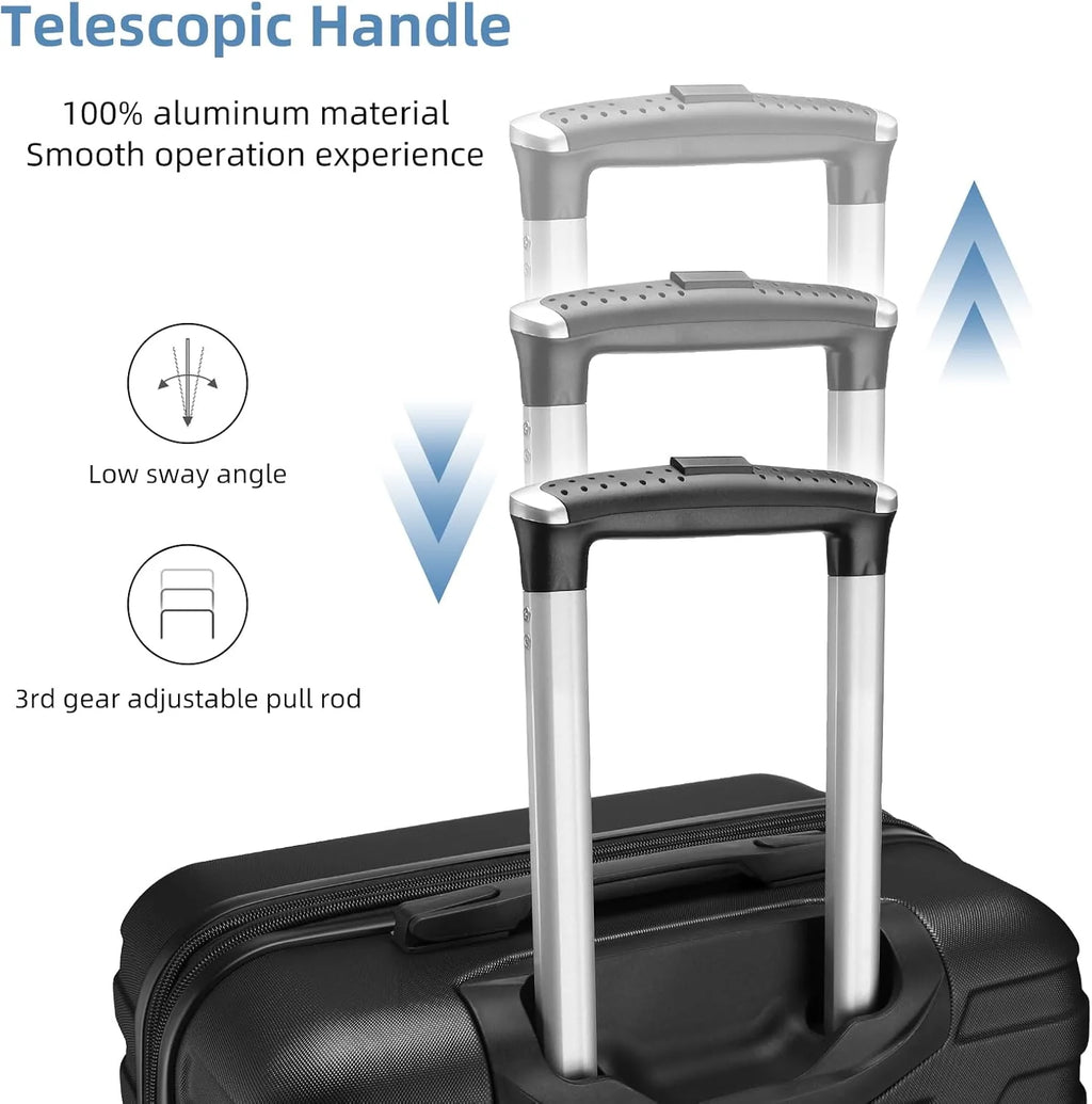 Luggage 6-piece hardshell expandable suitcase lightweight travel carry-on luggage set