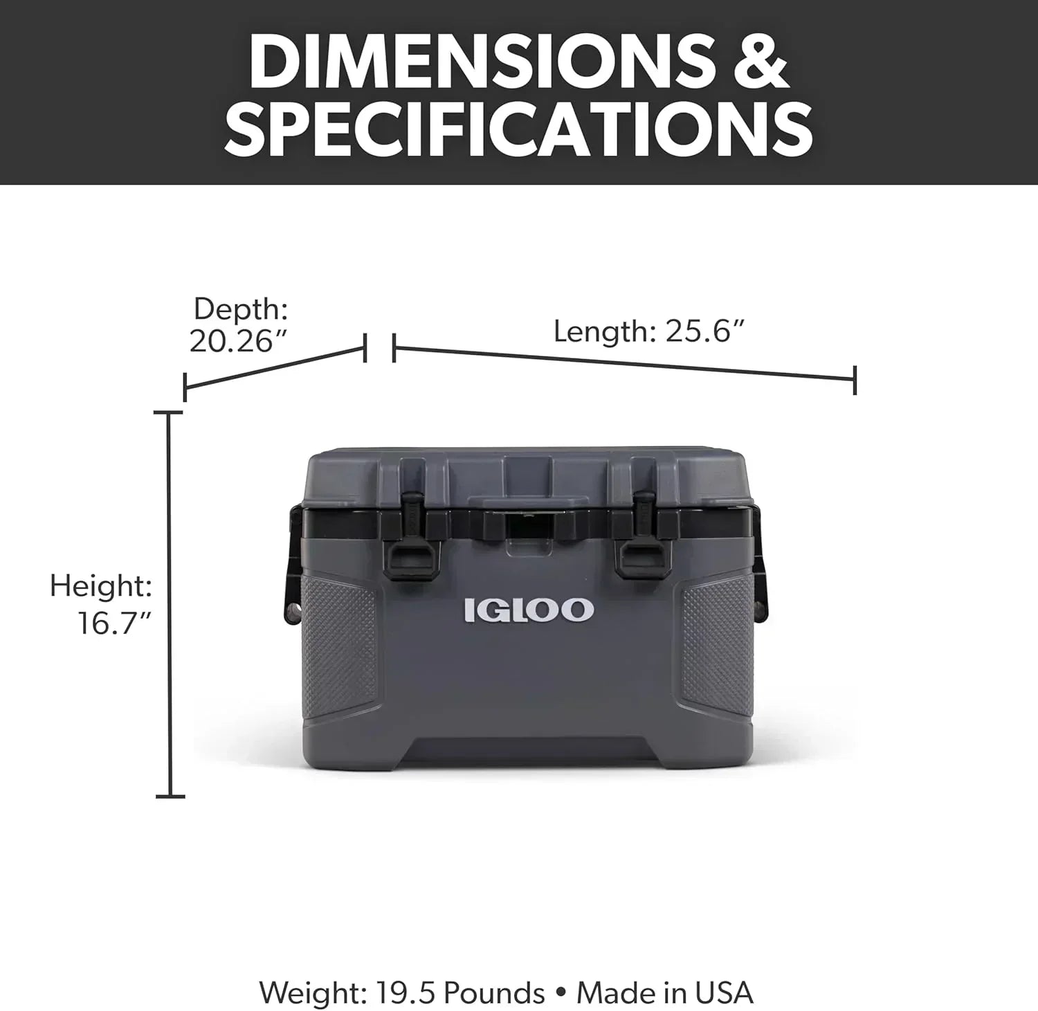 Igloo 52Qt Wheeled Cooler Insulated Hard Shell Ice Chest
