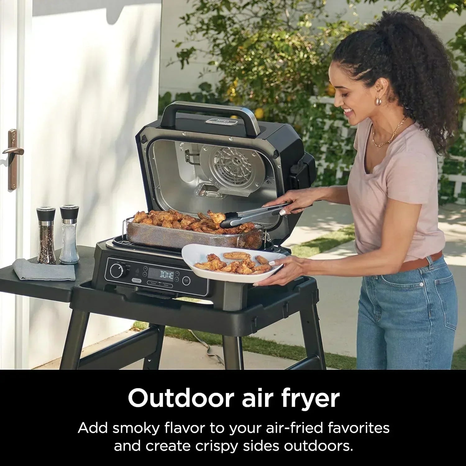 Ninja Woodfire Pro XL Outdoor Grill Smoker Thermometer 4-in-1 Master Grill BBQ Smoker Outdoor Air Fryer