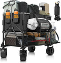 Double Decker Wagon Heavy Duty Collapsible 600LBS 400L Capacity Foldable Utility Cart