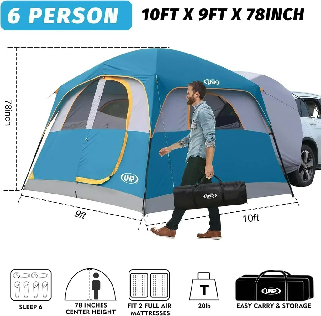 SUV Tent for Camping 6-Person SUV Tailgate Tent - Easy Set Up with Rainfly