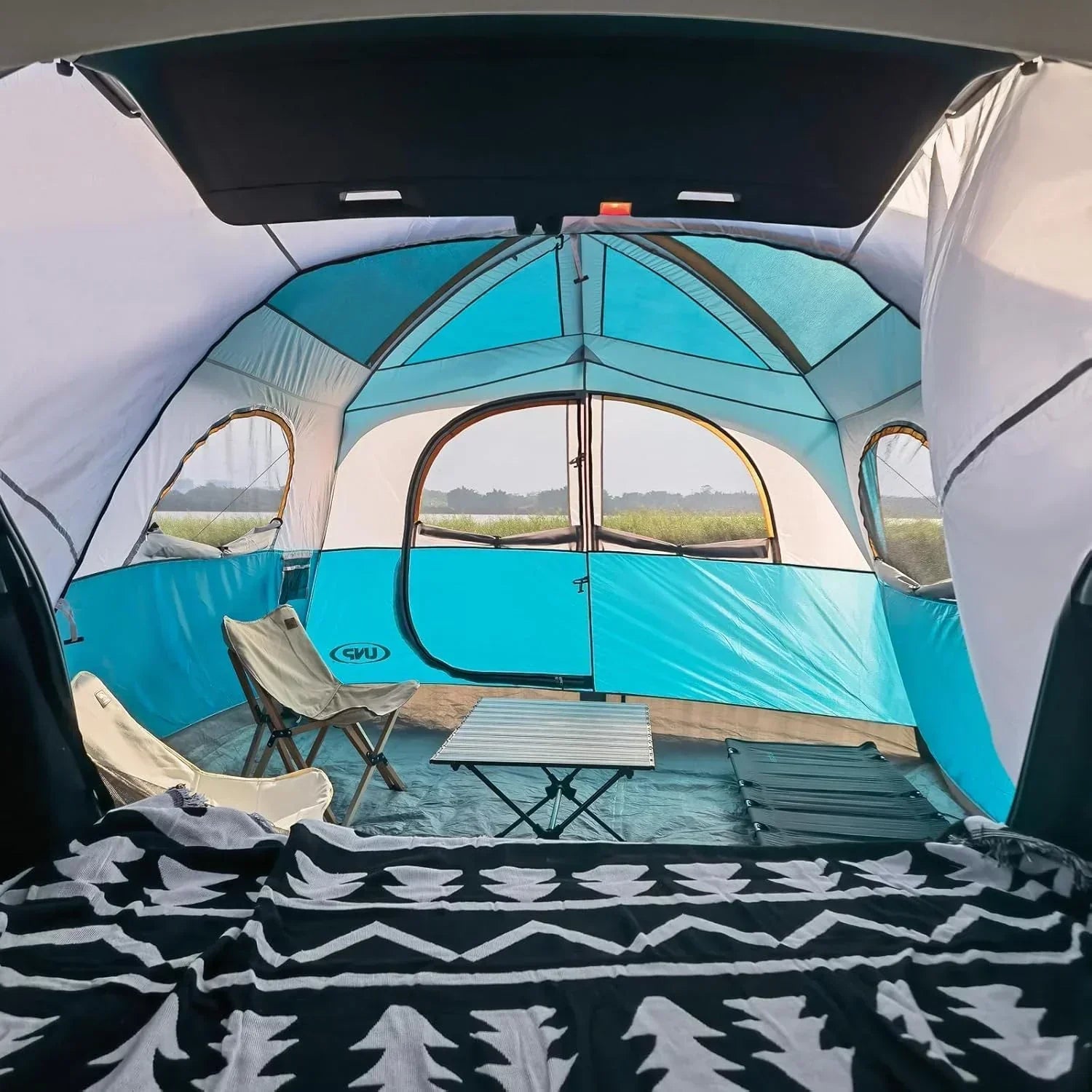 SUV Tent for Camping 6-Person SUV Tailgate Tent - Easy Set Up with Rainfly