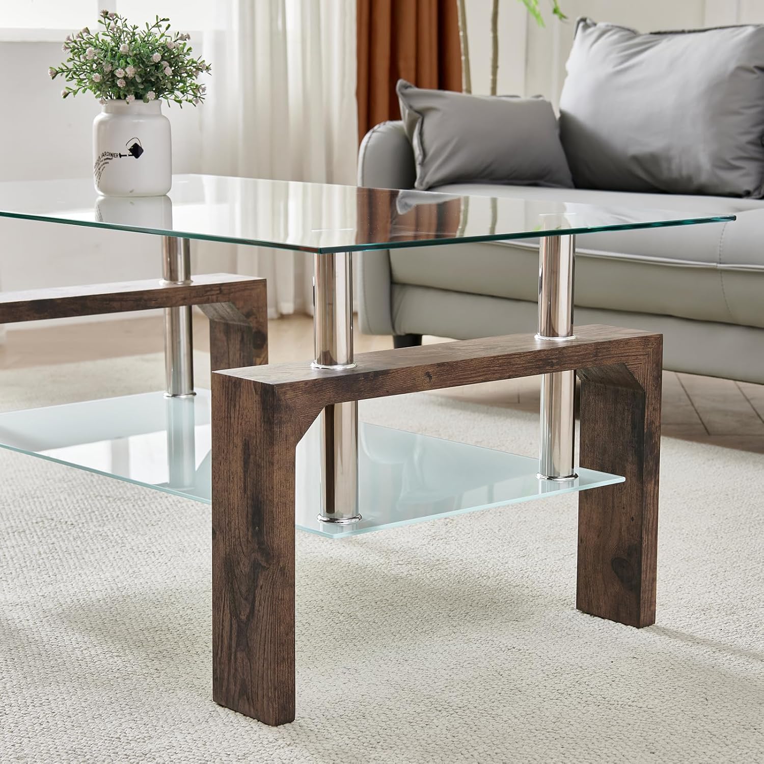 Living Room Rectangle Coffee Table Tea Table Suitable for Waiting Room Modern Side Coffee Table