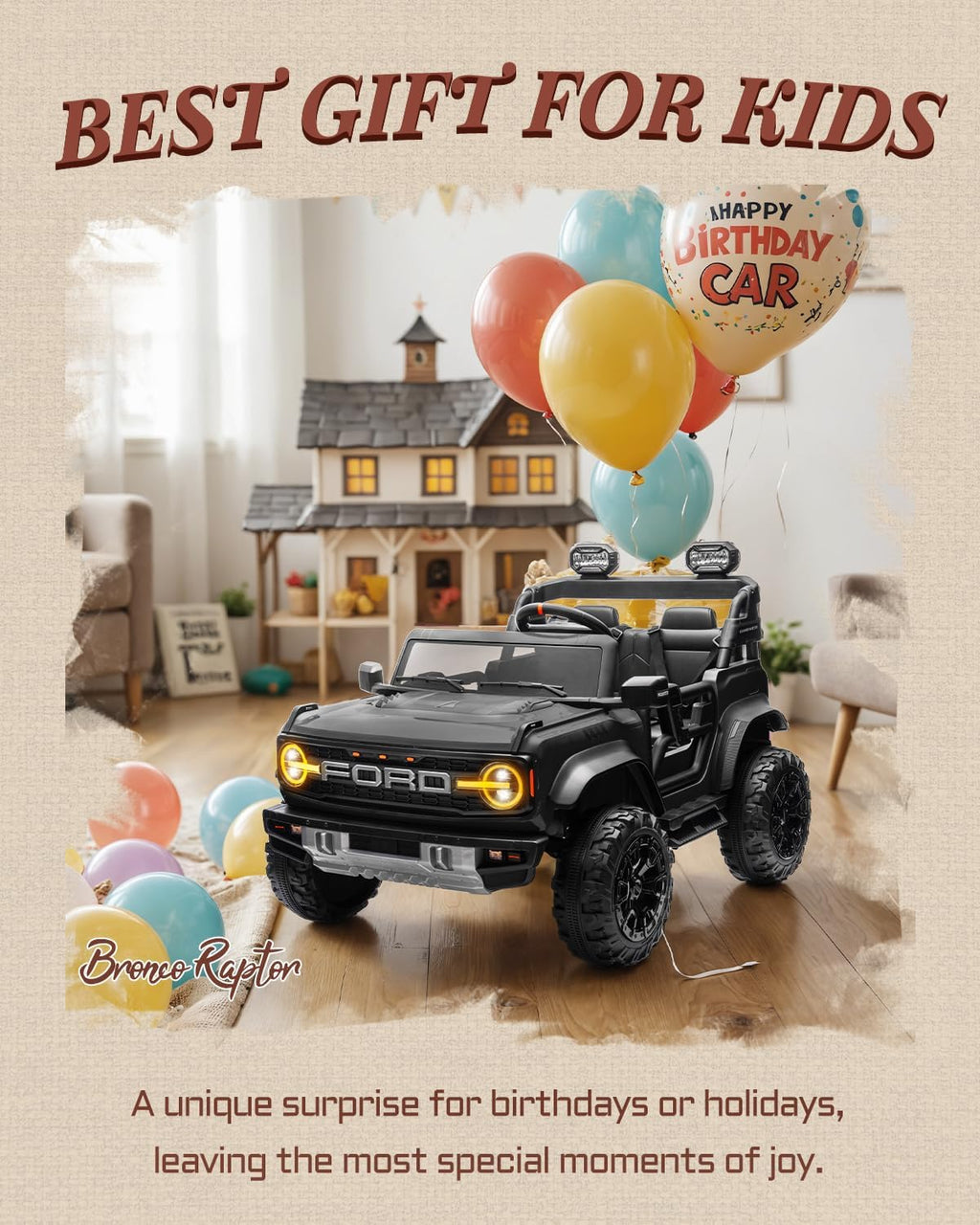 Kids Pink Ride-On Truck Battery Powered Electric Toy Car