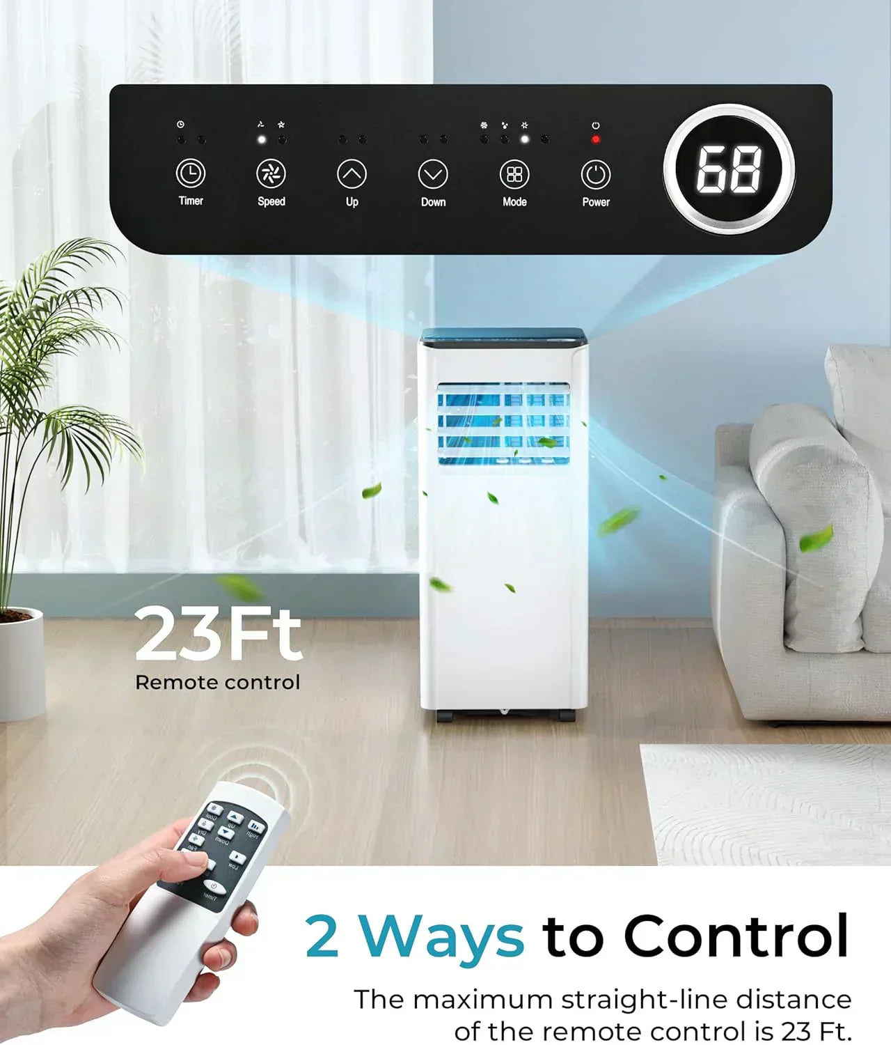 EUHOMY 8,000 BTU Portable Air Conditioners 4-in-1 Portable AC Unit Up to 350 Sq.Ft