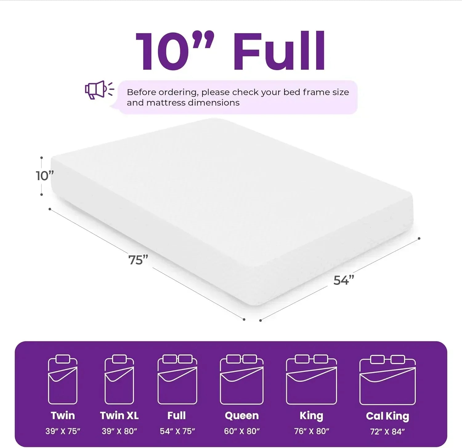 GAESTE 8-inch Fully Cooling Gel Memory Foam Mattress Mattress-in-a-Box