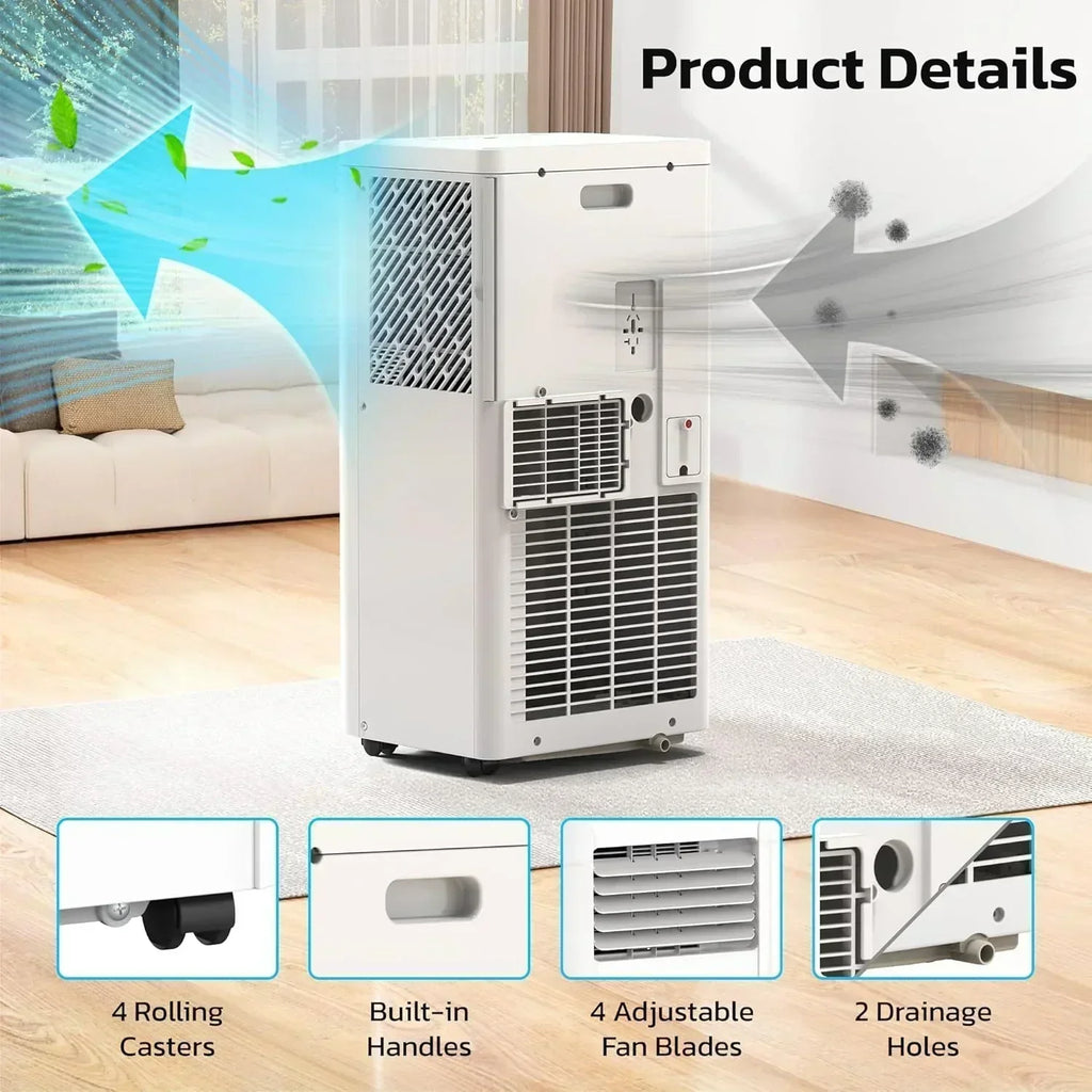 ZAFRO 8,000 BTU Portable Air Conditioners 4 Modes Portable AC Unit with Fast Cooling