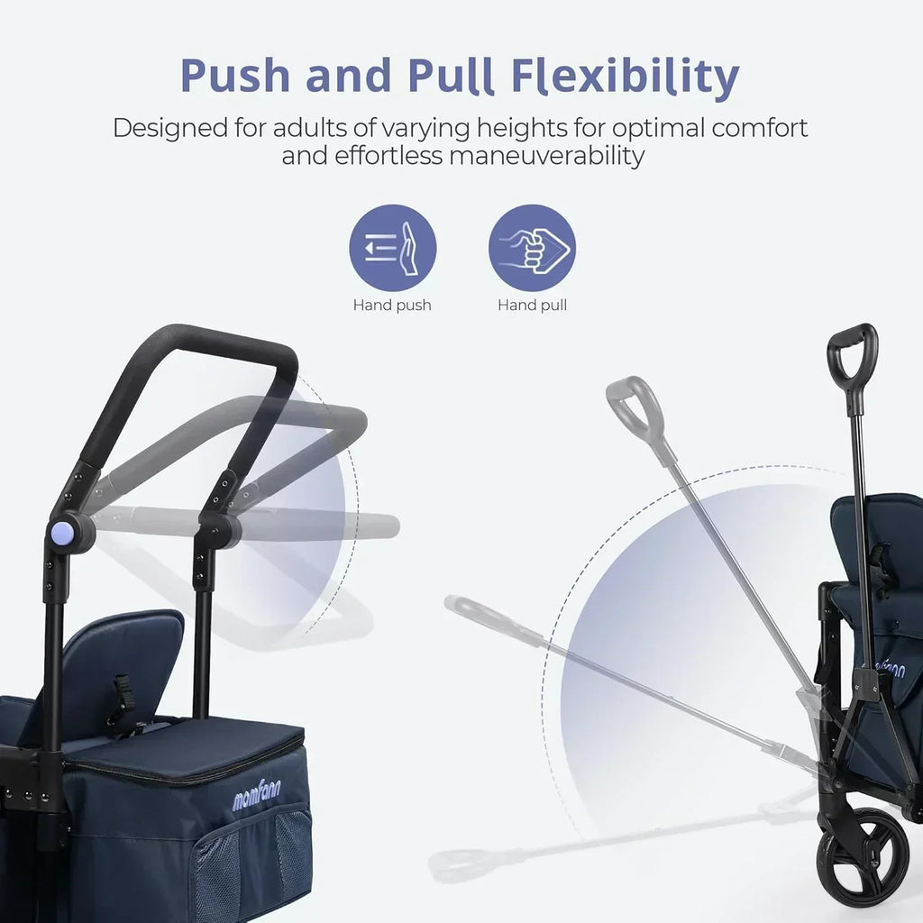 Stroller Wagon for Kids Wagon Stroller Toddlers 2 Seaters All-Terrain Baby Wagon Outdoor