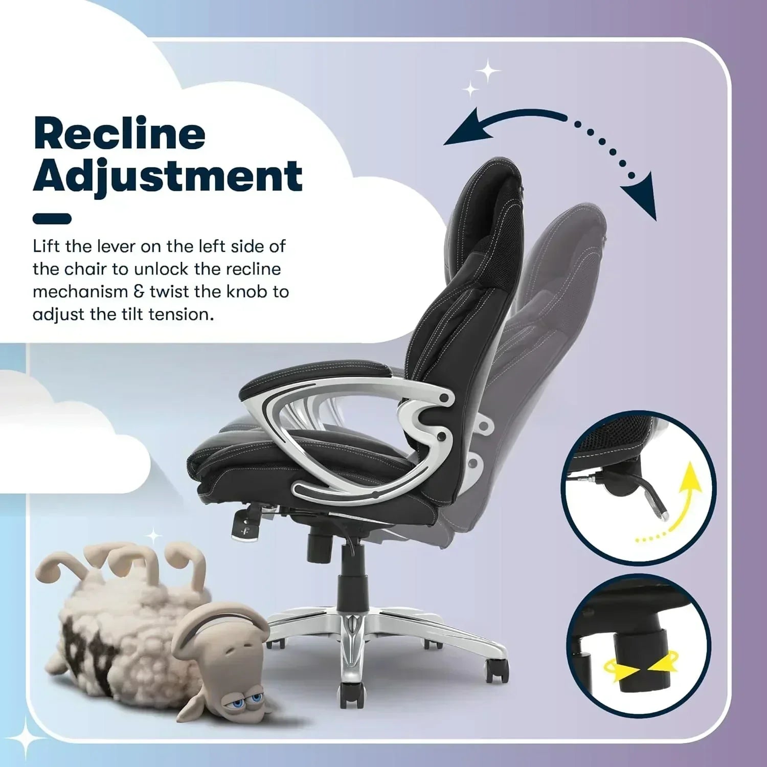 Executive office chair ergonomic computer desk and chair
